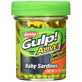 Berkley GAJBSDN2-CH Alive Baby Sardine 2" Chart Luck Aging Rockfish