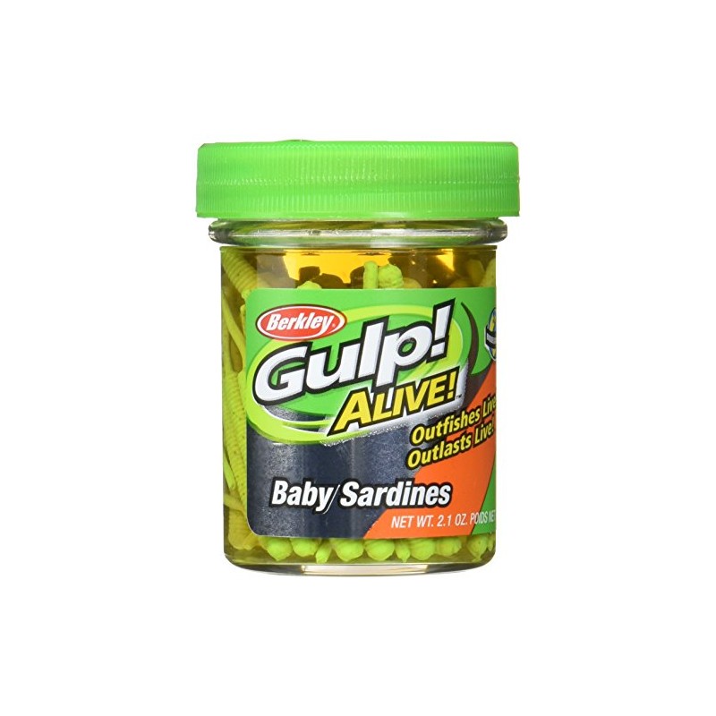 Berkley GAJBSDN2-CH Alive Baby Sardine 2" Chart Luck Aging Rockfish