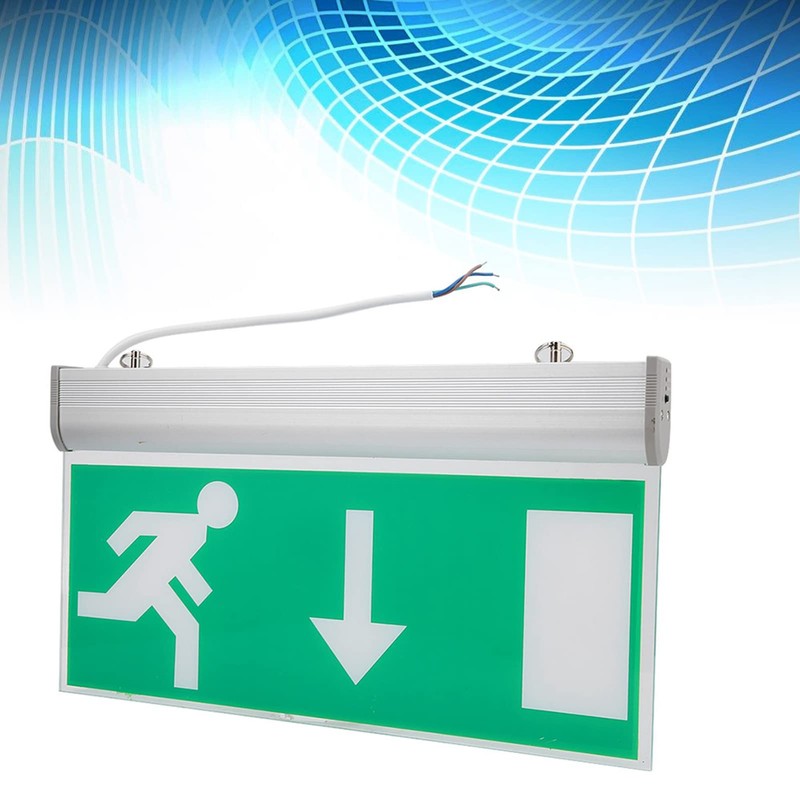 LED Emergency Exit Sign Light, Fire Arrow Down Suspended Safety