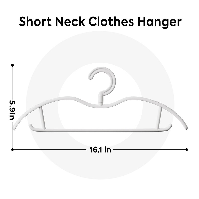 Premium Plastic Coat Hanger with 360 Swivel Hook, 20 Pack,