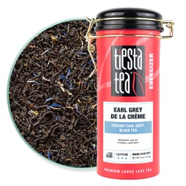 Tiesta Tea - Earl Grey de la Crème | Creamy Earl Grey Black Tea | Loose Leaf Tea | Up to 50 Cups | Make Hot or Iced | Caffeinated | 4 Ounce Refillable Tin