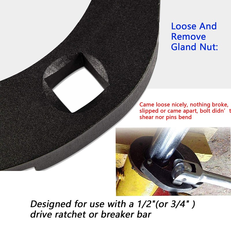 CASTNOO Adjustable Gland Nut Wrench 7463 Suitable for Hydraulic Cylinders