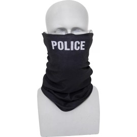 Rothco Black Police Multi-Use Tactical Neck Gaiter Face Mask Balaclava Cycling Running
