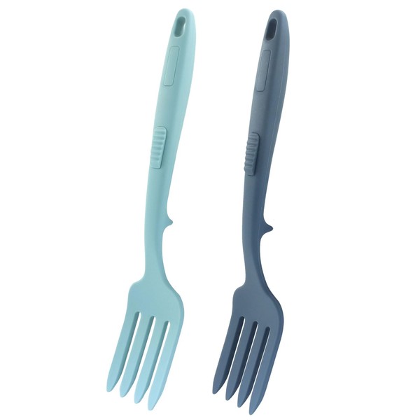 Hitefu 2 Pcs Large Heat Resistant Silicone Fork, 11.8 Inch