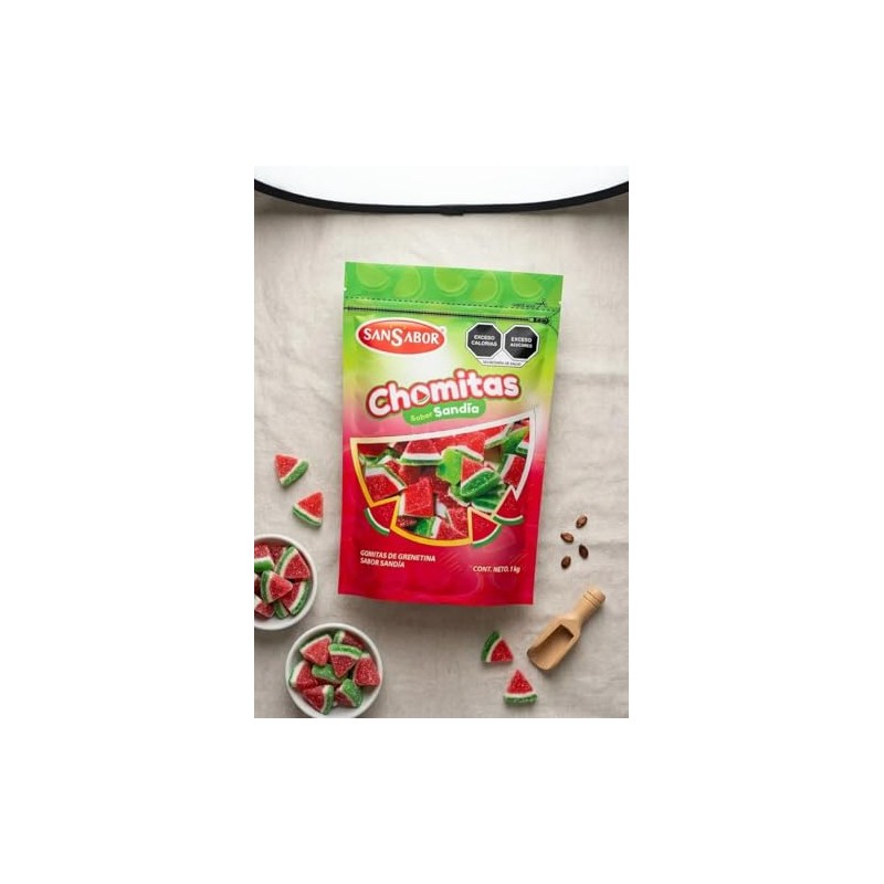 Gomitas San Sabor Chomitas de Grenetina Sabor Sandía 1kg