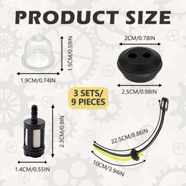 Strimmer Fuel Line, Titan Petrol Strimmer Parts, Fuel Line for Petrol Strimmer, Suitable for Brush Cutter Trimmer Mower Hedge Trimmer, Garden Machine Fitting - Replacement Parts