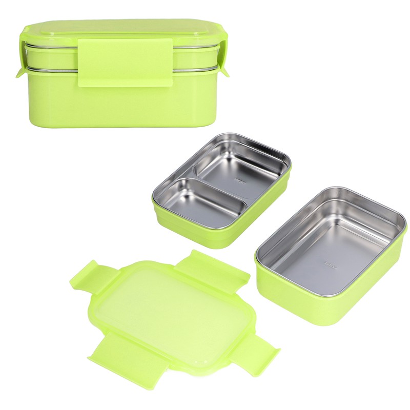 304 Stainless Steel Electric Lunch Box Double Layer Insulated Lunch
