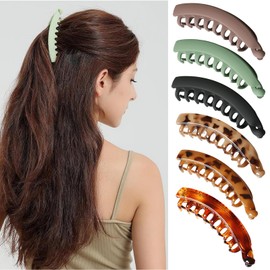 Large Banana Hair Clips for Women Flat Claw Clip Banana Hair Clip Big Claw Clips for Thick Hair