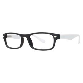 Launch Unisex Eyeglasses - Modern Collection Frames - Matte Black/White 51-18-140