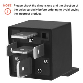 Weasch 2 Pack JD1914 Car Relay, 12V 80A, 5 Pin SPDT, Automotive Switches and Starters, Waterproof Relay for Boat Tractor Truck Motorcycle (2)