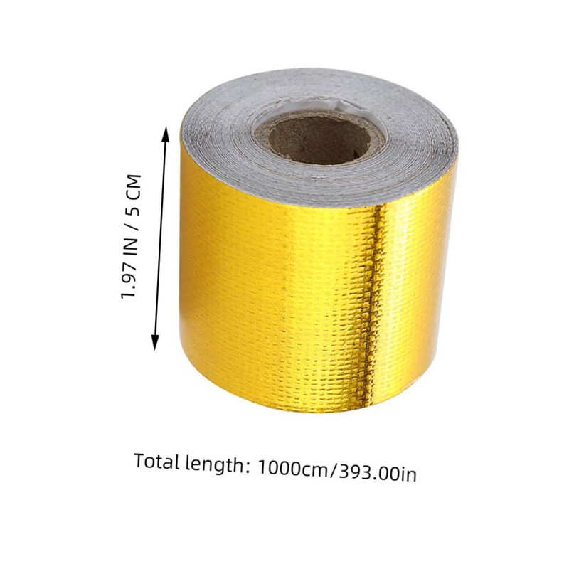 Healeved 10m Roll Gold Aluminum Tape Heat Resistant Pipe Repair