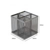 OSCO Silver Wiremesh Square Pen Pot | 4 Sections |