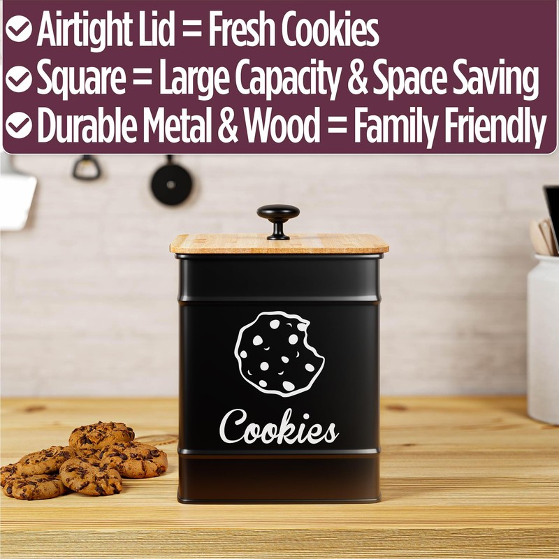 Cookie Jar with Airtight Lid - 1 Gallon - 6"D
