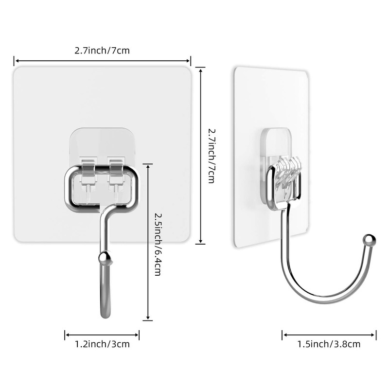 Large Hooks for Hanging Heavy-Duty 44Ib(Max) 10 Packs, Wall Hangers