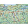 New York and Pennsylvania Physical Map - 23.3 x 16.5