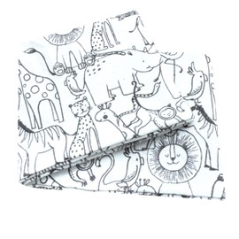 Wollhuhn Eco Mini Children's Wide Elastic Headband/Hair Band, Made in Germany, Comfortable Cotton (KU 48-52) (Lusty Animals)