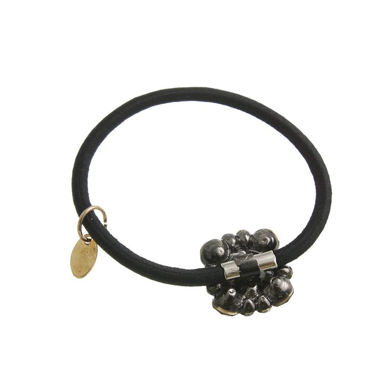 VINGTAINE H7359-BL- Rhinestone Bijou Square Hair Elastic Casual Hair Accessory