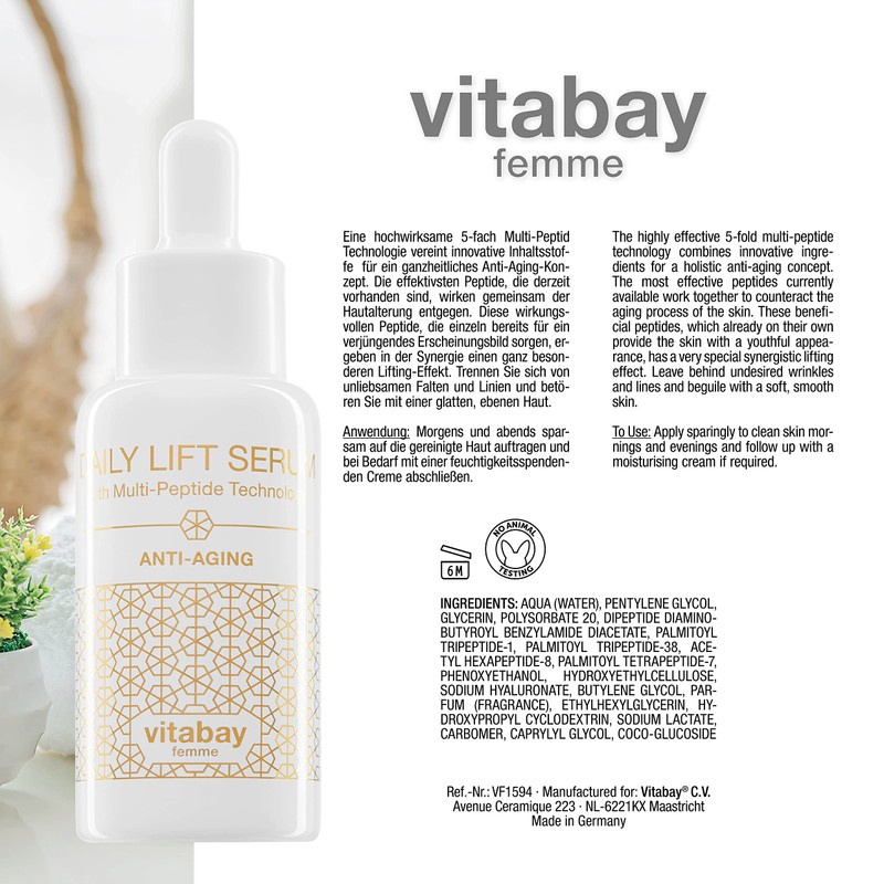 Vitabay Daily Lift Serum 50 ml, With Multi-Peptide Technology for