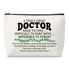 Sfodiary Thank you Appreciation gifts for Doctor Makeup Bag for DR Graduation Gift for Medical Student Dentist Doctors Present from Patient Christmas Birthday Zipper Travel Cosmetic Pouch for Doctor