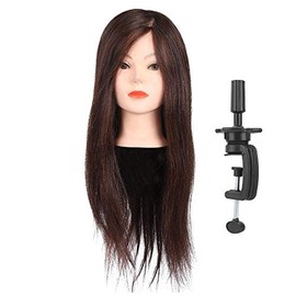 Zyyini Cabeza de maniquí de Entrenamiento de peluquería, Cabeza de maniquí de práctica de Entrenamiento de Cabello con Tinte de peluquería, Cabeza de 