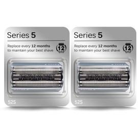 2P Series 5 Replacement Head 52S for Braun Electric Shaver, S5 Wet and Dry Replacement Head Compatible with Braun Series 5 Replacement Foil and Cutter, 52S Replacement Head Fit 5190cc 5090 5020
