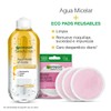 Kit Garnier Skin Active Micelar Bifásica 400ml + Ecopads