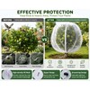 2-Pack White PE Garden Netting with Drawstring, Protective Mesh Covers