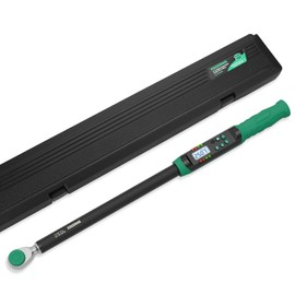 KOEORWS 1/2 Inch Drive Digital Torque Wrench, 12.53-250.7Ft.lb/17-340N.m, Long Electronic Torque Wrench with Preset Value, Buzzer & LED Indicator, 2% Accuracy for Bike, Motorcycles, Car