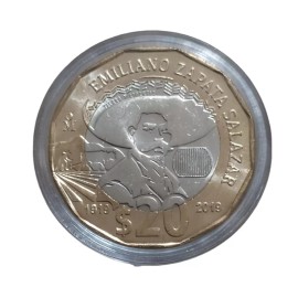 $20 pesos Conmemorativa del general Emiliano Zapata 1919-2019 BU CONDITION