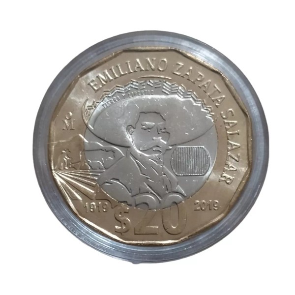 $20 pesos Conmemorativa del general Emiliano Zapata 1919-2019 BU CONDITION