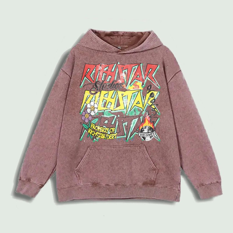 Richstar Graffiti Graphic Hoodie 100% Cotton US Warehouse 6 ColorsColor: