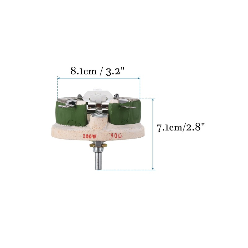 QUARKZMAN 100 W 10 Ohm Ceramic Storage Compartment Variable Resistance