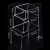 TOUGS 3-Pieces Clear Acrylic Display Risers, Showcase Shelf for Figures,