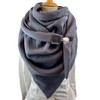 Double Stitched Muslin XXL Triangular Scarf/Grey Soft Neckerchief, Tuecherfee Scarf,