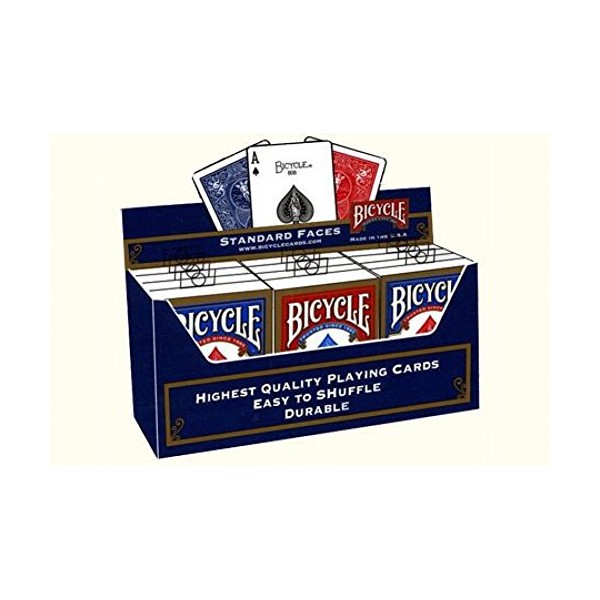Bicycle Poker Size Standard Index Playing Cards (12-Pack) [Colors May
