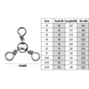 Alwonder 100 Pk Stainless Steel 3-Way Fishing Swivels, 56Lb