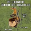 K Exclusive Crocodile Toilet Brush Holder | Toilet Brush Included