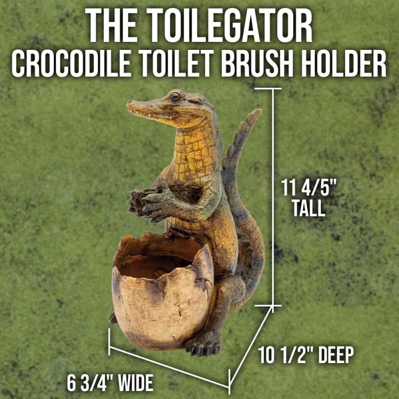 K Exclusive Crocodile Toilet Brush Holder | Toilet Brush Included