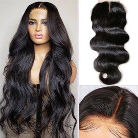 Samrabeauty 28 Inch 13x6 Lace Front Wigs Human Hair 200 Density Body Wave Lace Front Wigs Human Hair HD Lace Wigs for Women Pre Plucked Frontal with Baby Hair