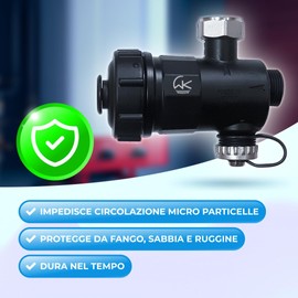 WK - Filtro Defangatore Magnetico per Caldaia, Utile per Filtrazione Acqua, Protegge l'Impianto Termico dalle Impurità