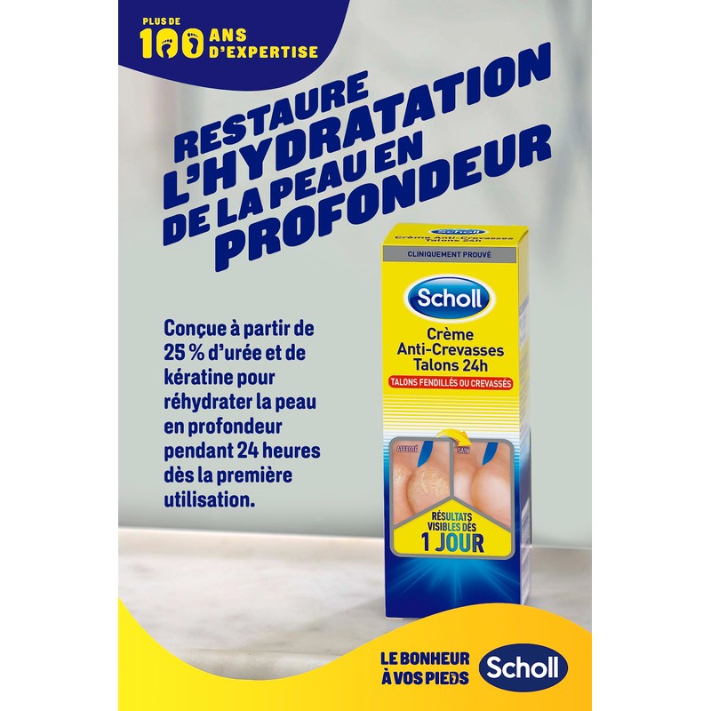 Scholl 24 Hour Foot Cream for Cracked or Cracked Heels