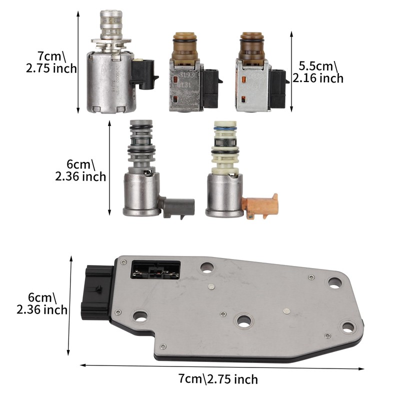 4L60E Transmission Master Solenoid Kit 6Pcs Transmission Valve Set Compatible
