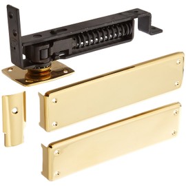 Deltana DASH95CR003 Double Action Solid Brass Spring Hinge with Solid Brass Cover Plates
