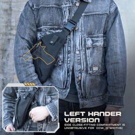 WYNEX Tactical Crossbody Sling Bag,Concealed Carry Bag for Men Women,Anti Theft Crossbody Bags, CCW Bags EDC Carry