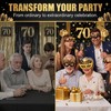8 Pezzi Occhiali 70 Compleanno, Occhiali di Carta Nero e
