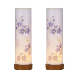 Kyoto Buddhist Altar Hashi Bon Lanterns, Mini Cordless, Set of 2, Pair, Bon Houchin, Japanese Lamp, Kikyu [Original Cross Set] LED, Modern