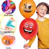 Pack of 100 Emotion Series Latex Balloons with Air Pump,
