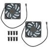 2Set Computer Case Heat Dissipation 4 Pins PWM Intelligent Temperaturecontrol