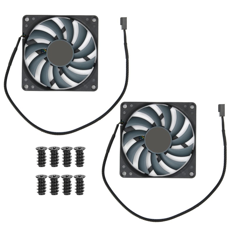 2Set Computer Case Heat Dissipation 4 Pins PWM Intelligent Temperaturecontrol
