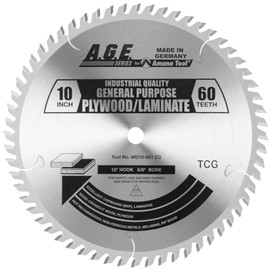 A.G.E. Series - Laminate 10" X 60T Tcg 5/8" Bore (MD10-601)